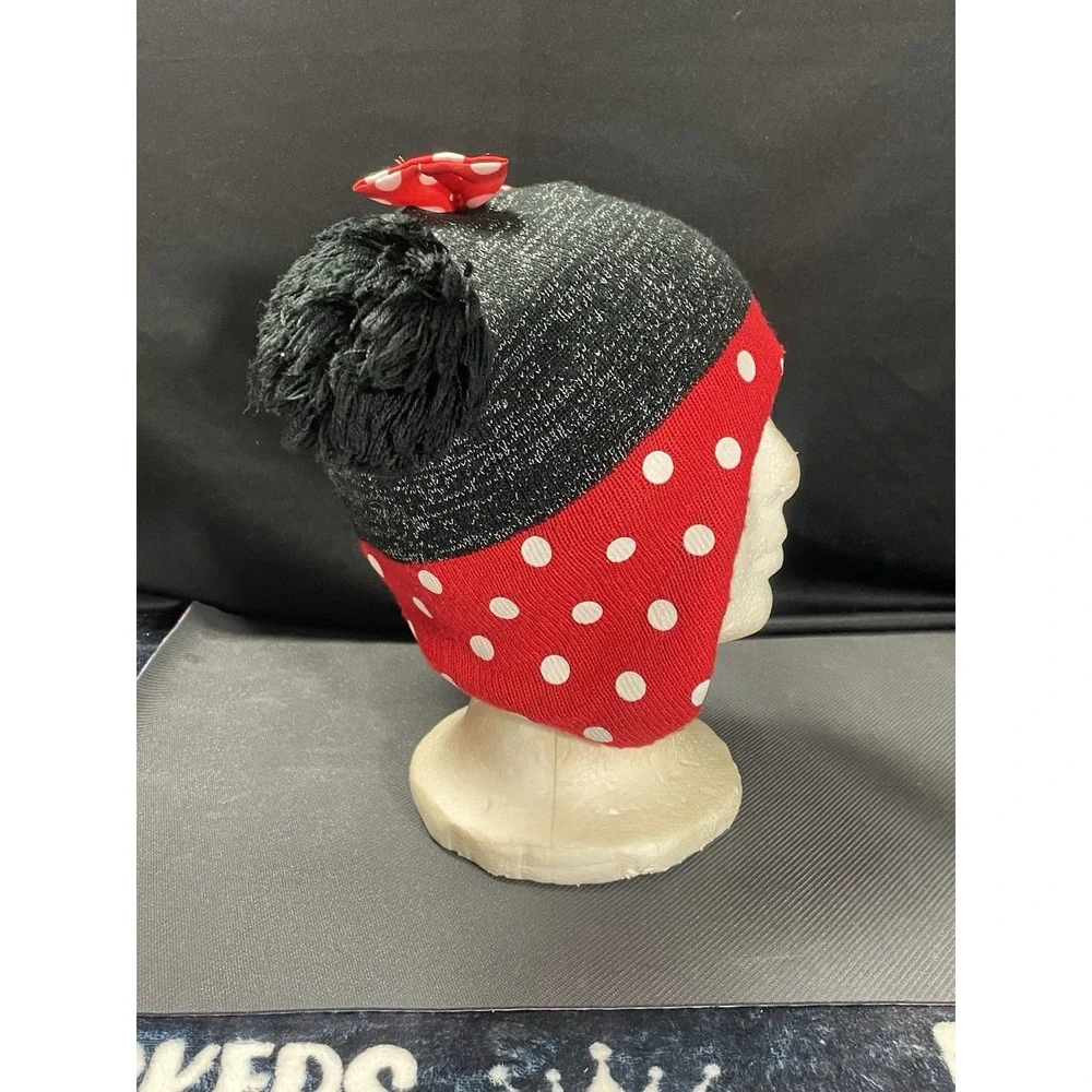Disney Minnie Mouse Girls Polka Dot Winter Hat Beanie Ear‎ Warmer for Toddlers
